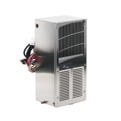 Aire Acondicionado Compacto Para Exterior, Uso en Gabinetes de Telecomunicaciones de Grado Industrial, Frío T15, 800 BTU, 115 Vca, de Acero Inoxidable 304, Color Gris