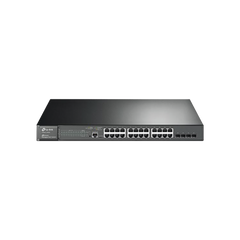 Switch JetStream PoE+ administrable Capa 2, 24 puertos 10/100/1000 Mbps + 4 puertos SFP 384 W