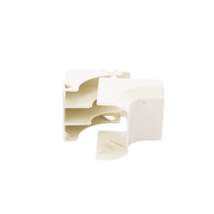 Esquinero interior, para uso con canaleta T45, Material PVC Rígido, Color Blanco Mate