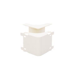 Esquinero interior, para uso con canaleta T45, Material PVC Rígido, Color Blanco Mate