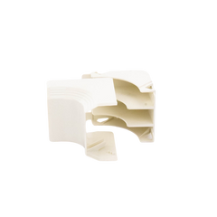 Esquinero interior, para uso con canaleta T45, Material PVC Rígido, Color Blanco Mate