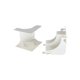 Esquinero interior, para uso con canaleta T45, Material PVC Rígido, Color Blanco Mate