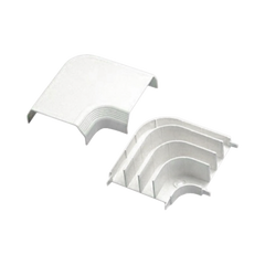 Curva de radio controlado, para uso con canaleta T70, Material PVC Rígido, Color Blanco Mate