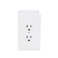 Contacto eléctrico doble, soporte y tapa color blanco de PVC auto extinguible, para canaleta TEK100 (5591-10200)