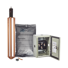 Kit de puesta a tierra de 70 A con Electrodo, Filtro, Acoplador y Compuesto H2Ohm.