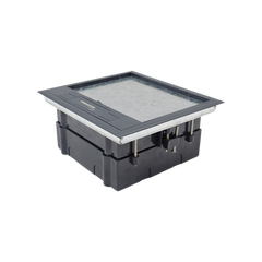 Caja de piso para dos módulos universales (Socket M2), para alimentación eléctrica y redes de datos (11000-33401) No incluye faceplates