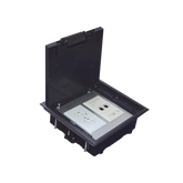 Caja de piso para dos módulos universales (Socket M2), para alimentación eléctrica y redes de datos (11000-33401) No incluye faceplates
