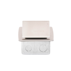 Mini Caja de Piso Rectangular en Acero Inoxidable con 2 Contactos Eléctricos (11000-21201)