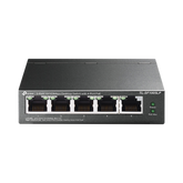 Switch PoE No Administrable de Escritorio / 5 puertos 10/100 Mbps / 4 puertos PoE af / Presupuesto 41 W / Modo extensor PoE hasta 250 metros / Calidad video prioritaria