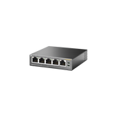 Switch PoE no Administrable de escritorio / 5 puertos 10/100 Mbps / 4 puertos PoE af/at / Presupuesto 67 W / Modo Extensor hasta 250 m / Calidad video prioritaria
