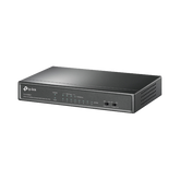 Switch PoE No Administrable de Escritorio / 8 puertos 10/100 Mbps / 4 puertos PoE af / Presupuesto 41 W / Modo extensor PoE hasta 250 metros / Calidad video prioritaria