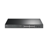 Switch JetStream de 16 puertos 10/100/1000Mbps y PoE af/at, 2 puertos SFP hasta 192W.