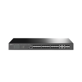 Switch de Fibra Óptica L2+ Omada / 24 puertos SFP 1GE / 4 Puertos Combinados SFP+/RJ45 Gigabit / 2 Puertos Consola RJ45|micro-SUB / Administración Centralizada Omada o Stand-Alone / Compatile con IPv6 / Multicast IGMP