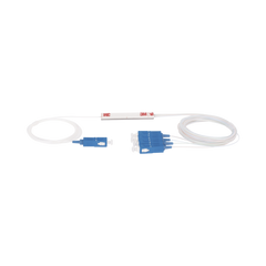 Splitter (Divisor Óptico) tipo PLC, de 1x4, conectores SC/UPC