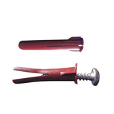 Paquete Con 10 Taquetes Rojos de 1/4" y 10 tornillos 10 x 1 1/2" (4.82 x 38 mm) (1103-05002)