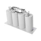 Duplexer Pasa Banda-Rechazo de Banda, 400-470 MHz, 4 Cavidades (4"Dia.) 5 MHz, 250 Watt, N Hembra