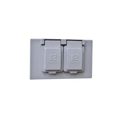 Tapa Dúplex Horizontal con Contratapa / Auto-cierre de aluminio Tipo RR / Placa Intemperie