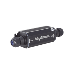 Extensor PoE / 100 Metros / Intemperie (IP66) / 60 Watts / 1 Puerto de Entrada / 1 Puerto de Salida PoE / No requiere alimentación.