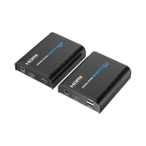 Kit extensor KVM (HDMI y USB) hasta 120 metros / Resolución 1080P @ 60 Hz / Soporta STP y UTP CAT6 / Soporta Switch Gigabit para control KVM múltiple / Soporta hasta 253 receptores / Transmite el Video y Controla tu DVR vía USB