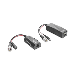 Kit de transceptores activos TURBO HD. Convierte 36/24 Vcc a 12 Vcc regulados, a través de cable UTP Cat5e / 6. Transmision de 200 m (Revisar tabla de resoluciones )