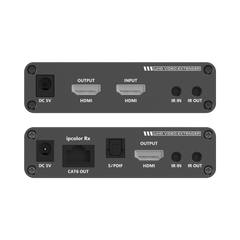 Kit Extensor HDMI hasta 700 metros con Conexión en Cascada / 4K @ 60 Hz/ 70 metros PTP con Cat 6, 6a y 7 / IPCOLOR / CERO LATENCIA / SIN COMPRIMIR / Salida Loop / IR bidireccional / Puerto S/PDIF / Soporta ARC / Soporta 10 TT-676-Rx.