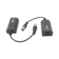 Kit EXTENSOR IP por cable CABLE COAXIAL para distancias de HASTA 200 m / REUTILIZA EL CABLEADO EXISTENTE PARA CONECTAR CÁMARAS IP / No Requiere Energía / Transmisión en Tiempo Real / Protección Contra Sobretensiones Incorporada