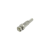 Conector BNC macho de 75 Ohm, con base de resorte para montar a presión cable coaxial RG-59/ Níquel/ Oro/ Teflón.