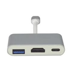 Adaptador Multipuerto USB-C 3.1 A HDMI 4K / USB 3.0 / USB – C / Alta Velocidad de Transmisión de Datos / Admite Carga Rápida (PD) en el Puerto USB – C