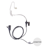 Micrófono - audífono de tubo acústico transparente de grado médico con conector de 3.5mm para KENWOOD Y ABELL
