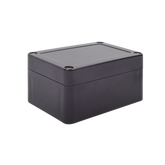 Gabinete Plástico Negro para Exterior (IP65) de 100 x 68 x 50 mm Cierre por Tornillos.