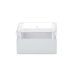Gabinete Plástico para Exterior (IP65) de 160 x 160 x 90 mm Cierre por Tornillos Tapa Transparente.