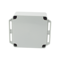 Gabinete Plástico Gris para Exterior (IP65) de 120 x 120 x 60 mm Cierre por Tornillos.