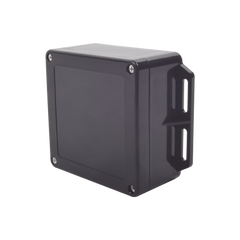Gabinete Plástico Negro para Exterior (IP65) de 120 x 120 x 60 mm Cierre por Tornillos.