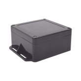 Gabinete Plástico Negro para Exterior (IP65) de 120 x 120 x 60 mm Cierre por Tornillos.