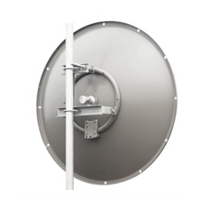 Antena direccional de 3 ft, 5.9 a 7.1 GHz, Ganancia 34 dBi, Conectores RP-SMA Hembra, Polarización doble, incluye montaje para torre o mástil