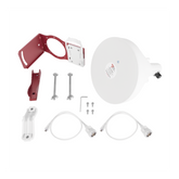 Antena Tipo Horn de 30 °, 19 dBi, 4.9-6.5 GHz, Ideal para ambientes de alto ruido, Tipo de conector N-Hembra, con montaje y jumpers incluidos
