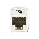 Jack Ultramax Cat6A, UTP, Montaje Híbrido en Placa de Pared (Plano y Angulado), Color Blanco, Punch Down
