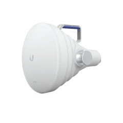 Antena Sectorial 30° tipo Horn para Multipunto, 19.5 dBi. Rango extendido 5.15 - 6.875 GHz. Alto aislamiento al ruido. Compatible solo con AF5XHD, RP5ACGEN2 y LTURocket