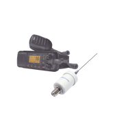 Kit de radio UM385BK | mas antena marina de fibra de vidrio TX-1600-SYS