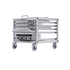 Rack Abierto 6U Compacto y Apilable sin Herramientas para Equipos UniFi, Ensamblaje Toolless, Ruedas con Seguro y Expansión a 12U con Kit de Apilado
