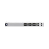 UniFi Switch USW-Pro-24-POE Gen2, con funciones capa 3, de 24 puertos PoE 802.3at/bt + 2 puertos 1/10G SFP+, 400W, pantalla informativa