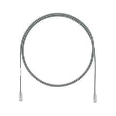 Cable de Parcheo TX6, UTP Cat6, Diámetro Reducido (28AWG), Color Gris, 1.5 Metros (4.92 Pies)