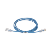 Cable de Parcheo TX6, UTP Cat6, Diámetro Reducido (28AWG), Color Azul, 3.05 Metros (10 Pies)