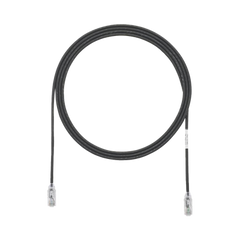 Cable de Parcheo TX6, UTP Cat6, Diámetro Reducido (28AWG), Color Negro, 1ft