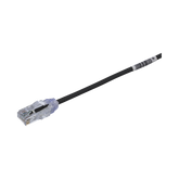 Cable de Parcheo TX6, UTP Cat6, Diámetro Reducido (28AWG), Color Negro, 0.3 Metros (1 Pie)