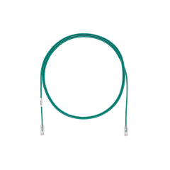 Cable de Parcheo TX6, UTP Cat6, Diámetro Reducido (28AWG), Color Verde, 0.3 Metros (1 Pie)