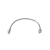 Cable de Parcheo TX6, UTP Cat6, Diámetro Reducido (28AWG), Color Gris, 0.30 Metros (1 Pie)