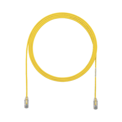 Cable de Parcheo TX6, UTP Cat6, Diámetro Reducido (28AWG), Color Amarillo, 0.3 Metros (1 Pie)