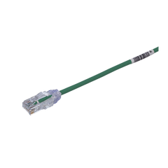 Cable de Parcheo TX6, UTP Cat6, Diámetro Reducido (28AWG), Color Verde, 30ft