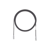 Cable de Parcheo TX6, UTP Cat6, Diámetro Reducido (28AWG), Color Negro, 0.91 Metros (3 Pies)